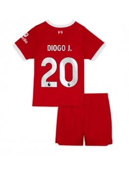 Liverpool Diogo Jota #20 Heimtrikotsatz für Kinder 2023-24 Kurzarm (+ Kurze Hosen)